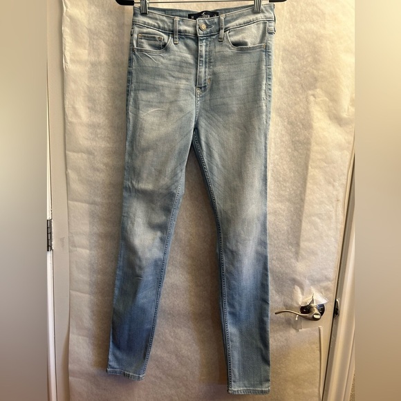 Hollister high rise super skinny classic stretch Jeans LightWash Denim Sz-3R. O5 - Picture 4 of 12